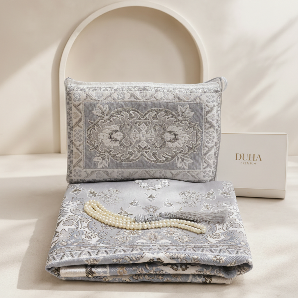 Tapis de prière DUHA | Pochette & Sebha offerte