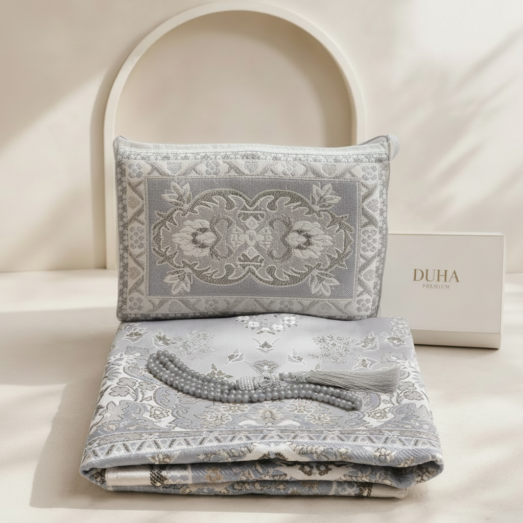 Tapis de prière DUHA | Pochette & Sebha offerte