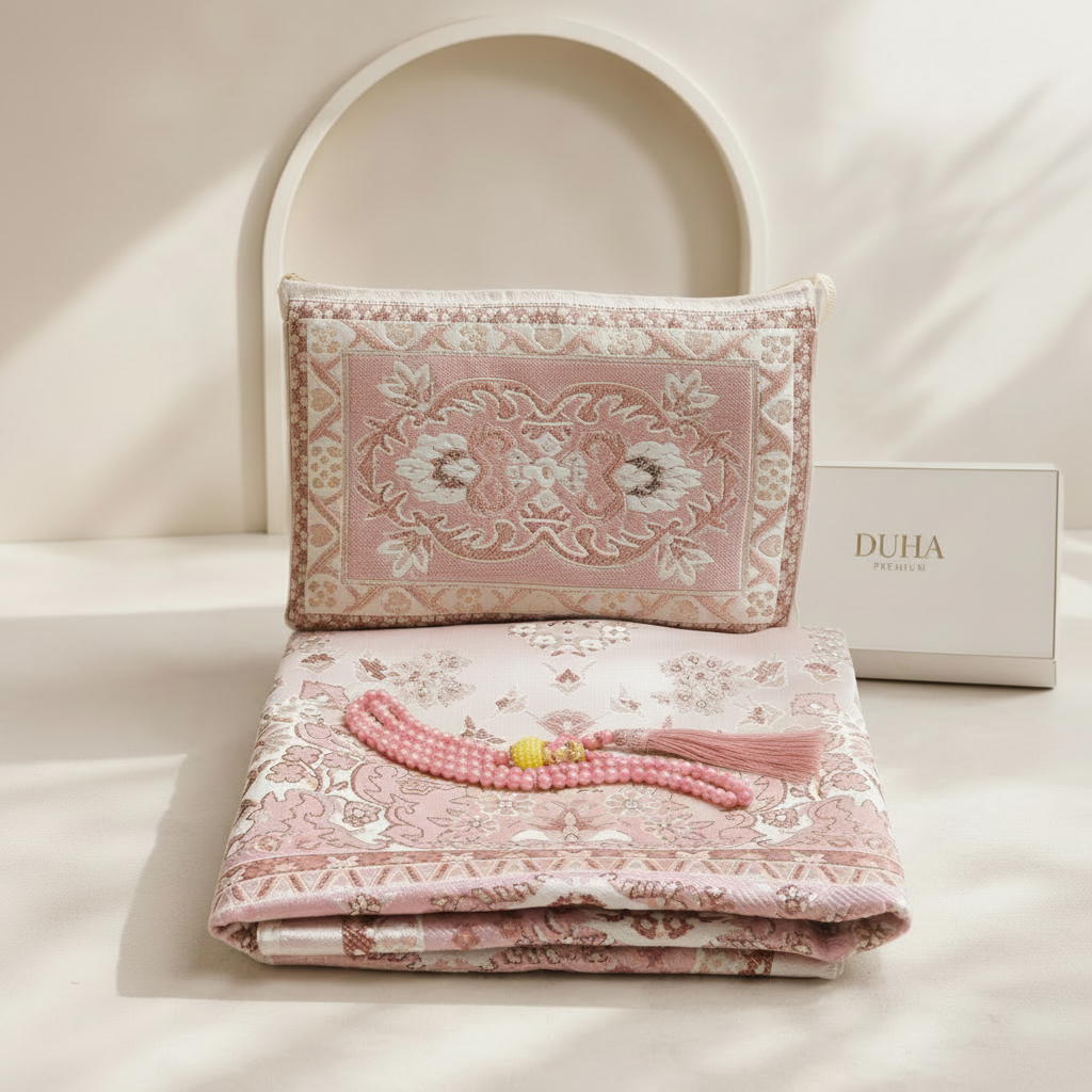 Tapis de prière DUHA | Pochette & Sebha offerte